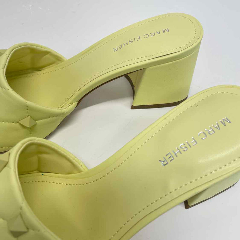 Marc Fisher Size 9 Women's Lime Studs Slip On Sandals
