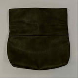 Green Faux Leather Pebbled Folding Clutch