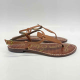 Sam Edelman Size 7.5 Women's Brown Solid Thong Sandals