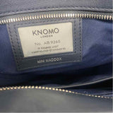 Knomo Mini Maddox  Navy Leather Solid Tote Handbag