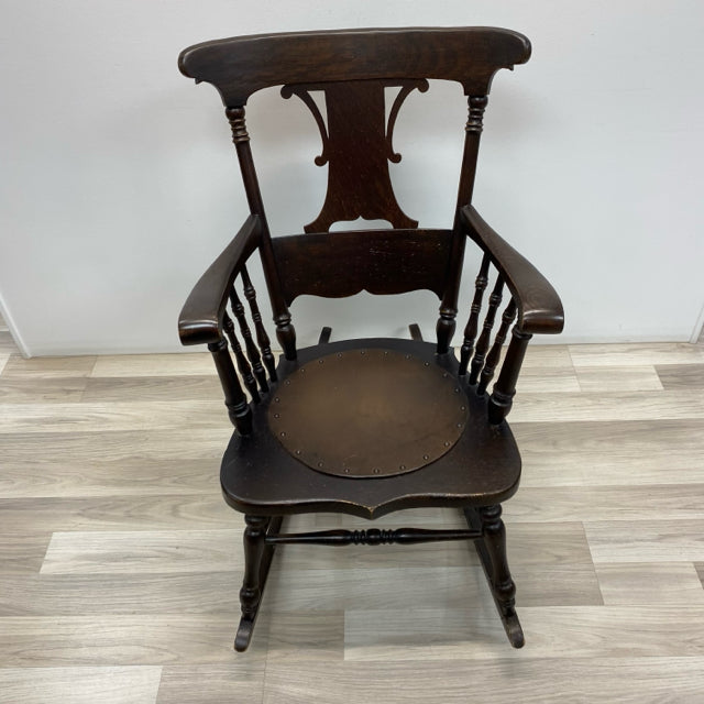 Antique Brown Wood Rocking Chair