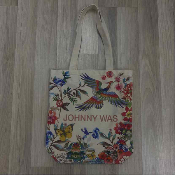 Johnny Was Natural-Multicolor Canvas Botanical Tote Tote