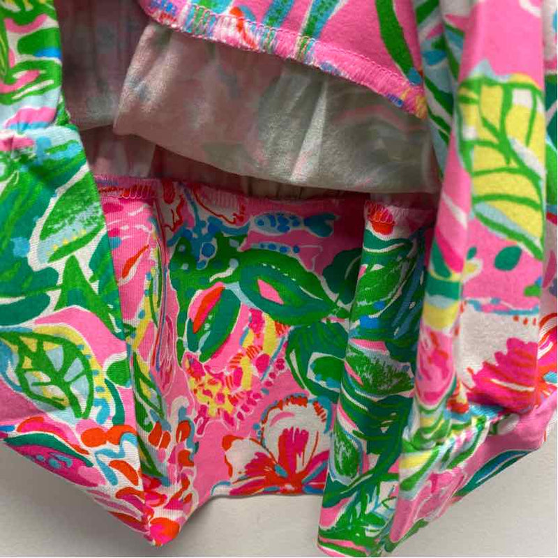 Lilly Pulitzer Size L Women's Pink-Multi Floral Halter Top and Pull OnMaxi Skirt
