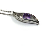 Amethyst Sterling Silver Necklace