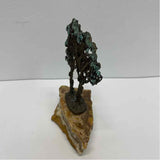 Bronze 2 tree sculpture mounted on  a natural stone base Sculpture