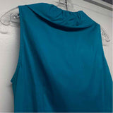 Lafayette 148 Size S Women's Teal Solid Button Up Sleeveless Top