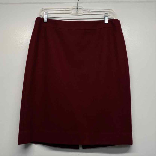 J.Crew Size 8 Women's Red Solid Pencil-Knee Skirt