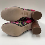 Sole Society Size 6 Women's Pink-Multi Embroidered High Heel Booties