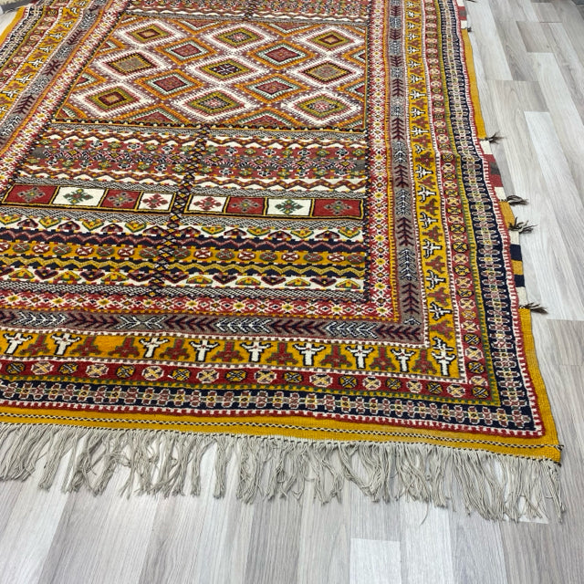 Yellow-Multicolor Wool Rug