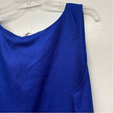 T & U Washington DC Size M Women's Blue Solid Jumper Dress