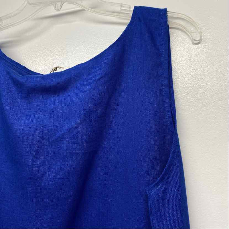 T & U Washington DC Size M Women's Blue Solid Jumper Dress