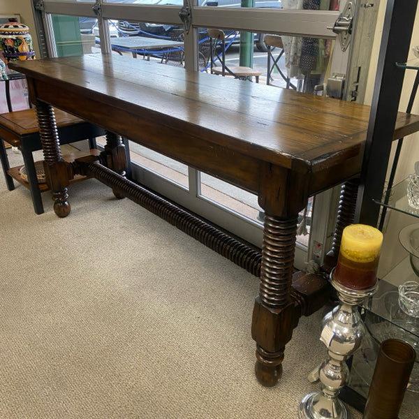 Farm House Brown Wood Console - Sofa Table