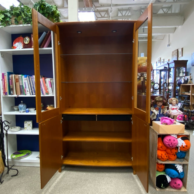 Skovby Danish Mid Century Modern Solid Brown Teak Cabinet