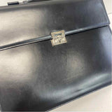 Salvatore Ferragamo Black Leather Solid Briefcase