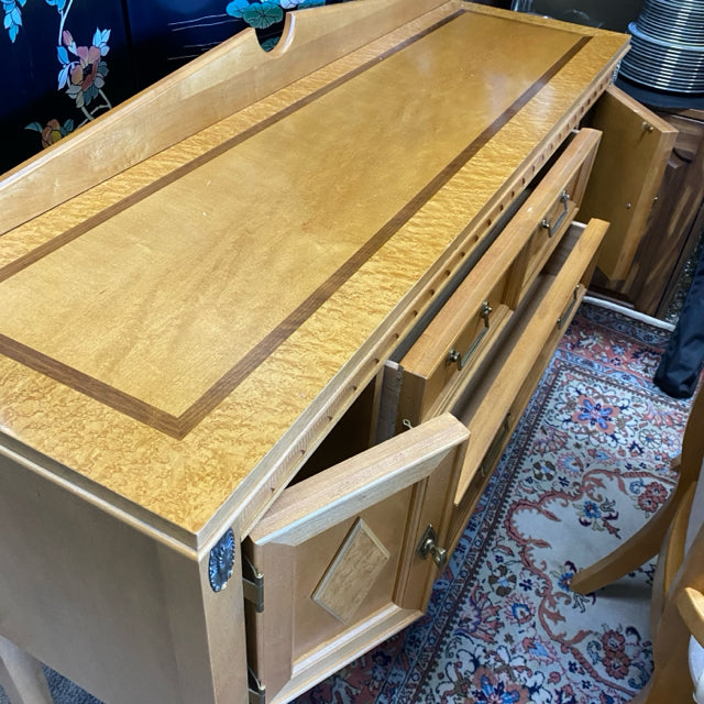 Stanley Furniture Brown Maple Wood Pattern Sideboard
