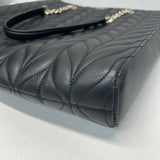 Kate Spade Black Leather Quilted Tote Handbag