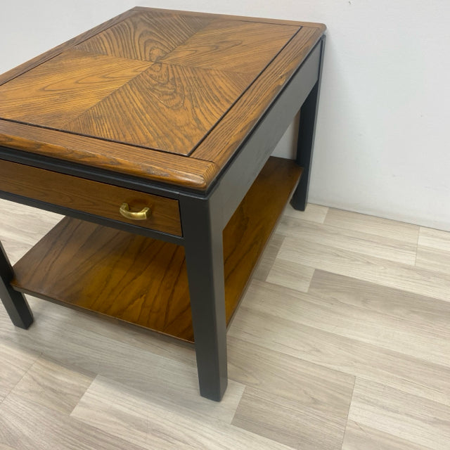Hand painted Brown-Black Side Table