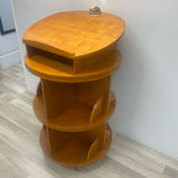 Brown Wood Carousel  Bookshelf Display