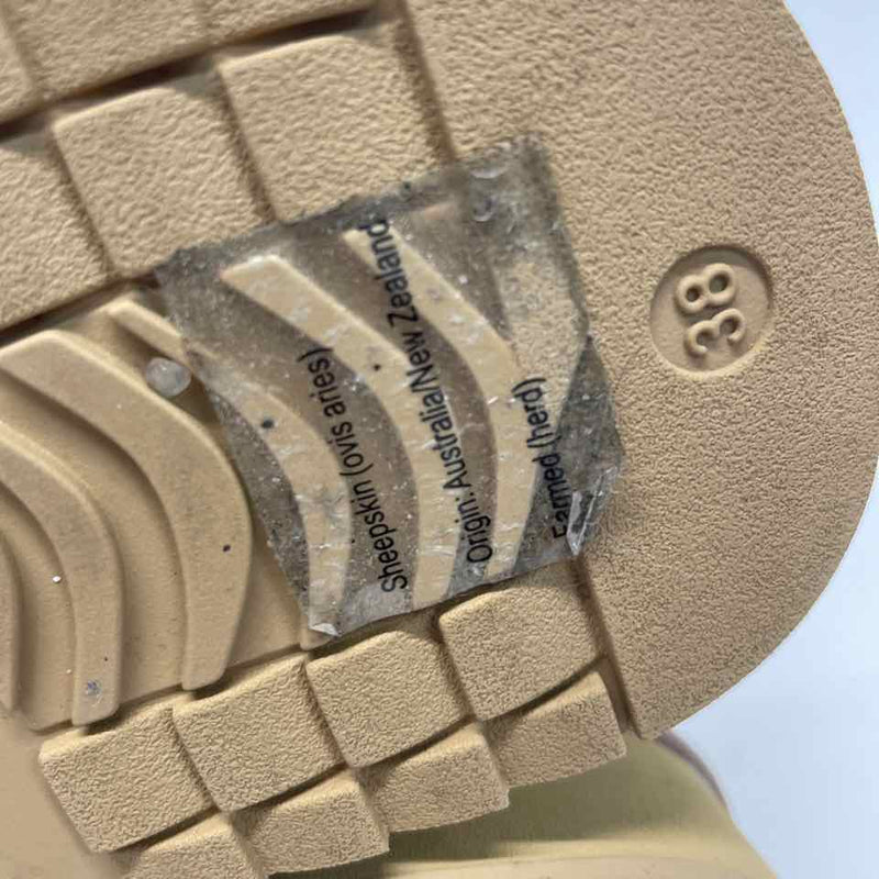 Mou Size 38-7.5 Women's Camel Crochet Platform Clogs