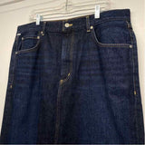 Citizens of Humanity Size 33-14 Women's Blue Solid Pencil-Maxi Skirt