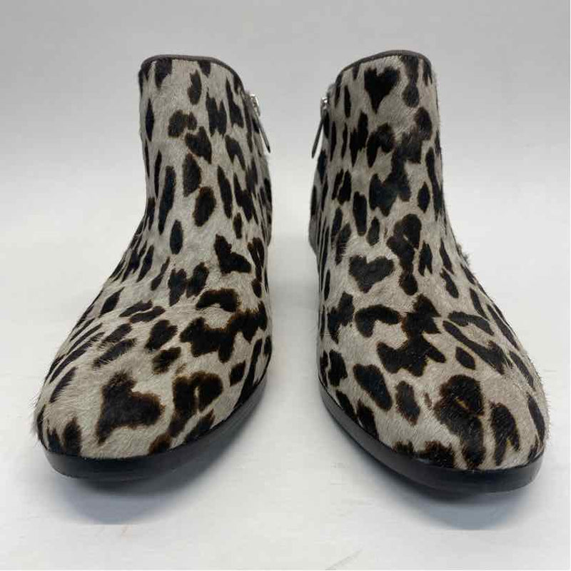 Sam Edelman Size 10 Women's Taupe-multi Animal Print Ankle Booties