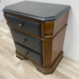 Side Black-Brown Solid Wood 2 Tone Table