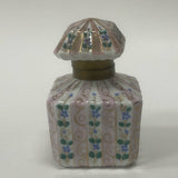 Handpainted Porcelain Floral Jar with Hinged Lid