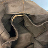 Elke Brown Suede Solid Tote Handbag