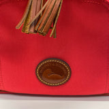 Dooney & Bourke Solid Red Canvas Backpack