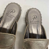 Adrianna Papell Size 8 Women's Gold Shimmer Mules Shoes