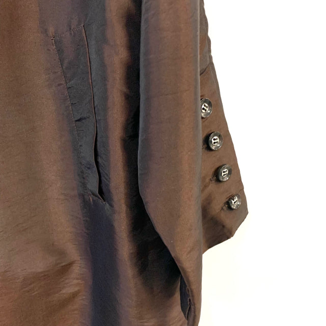 Ubu Women's Size L Brown Metallic Button Down Coat