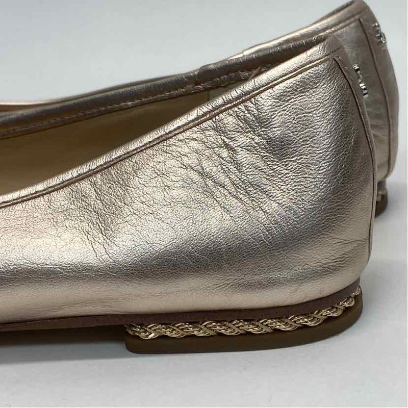 Sam Edelman Size 10.5 Women's Rose Gold Shimmer Ballet Flats Shoes