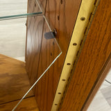 Natural Wood-Glass Curio Cabinet