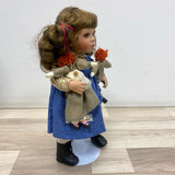 Linda Steele Annabelle Doll Holding 2 Rag Dolls Signed in 18K Gold Ltd. Ed.