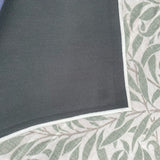 Cream-Green Leaves Pattern Rug