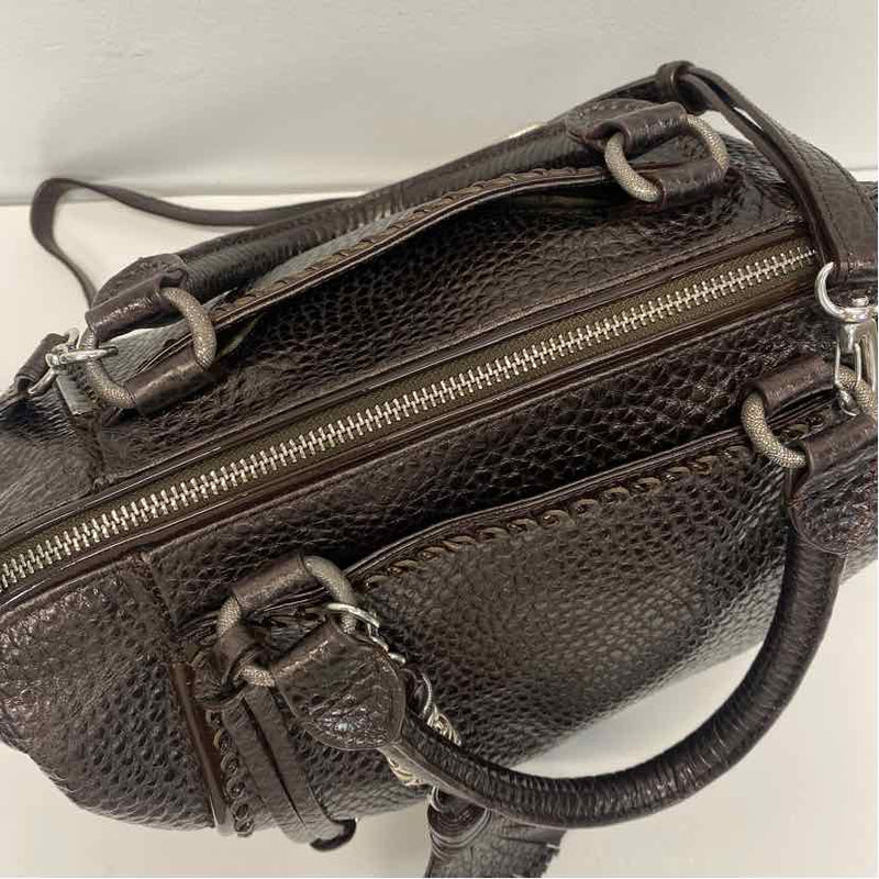 Brighton Josephine Brown Leather Solid Satchel Handbag