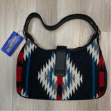 Pendleton Black-Multicolor Pattern Shoulder Handbag