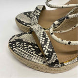 Steve Madden Size 8.5 Women's Black-White Animal Print Espadrille Sandals