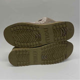 Mou Size 38-7.5 Women's Beige Shimmer Crochet Platform Booties