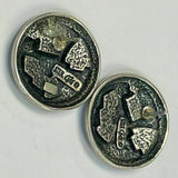 Carolyn Pollack Inlaid Button Earrings