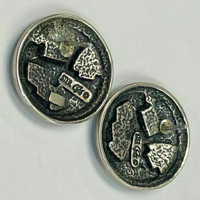 Carolyn Pollack Inlaid Button Earrings