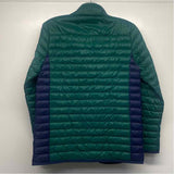 Vineyard Vines Women's Size L Green-Navy Stripe Puffer Jacket