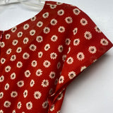 Yumi Size M-8/10 Women's Red-Multi Floral Cap Sleeve Dress