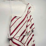 Banana Republic Size 2-XS Women's White-Red Stripe Scarf Dress