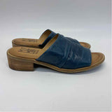 Miz Mooz Size 37-6 Women's Blue Solid Slip On Sandals