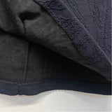 J.McLaughlin Size 12 Women's Navy Brocade Pencil-Knee Skirt