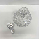 Clear Cut Glass Round Decanter