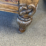 Century Brown Fabric Pattern Arm Chair