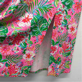 Lilly Pulitzer Size L Women's Pink-Multi Floral Halter Top and Pull OnMaxi Skirt