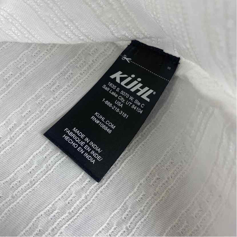 Kuhl Size Xl Women's White Textured Short Sleeve T-Shirt Dress